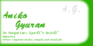aniko gyuran business card